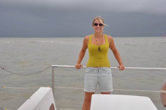 Dia chuvoso na visita às Îles de Salut, na costa próxima à Kourou, na Guiana Francesa